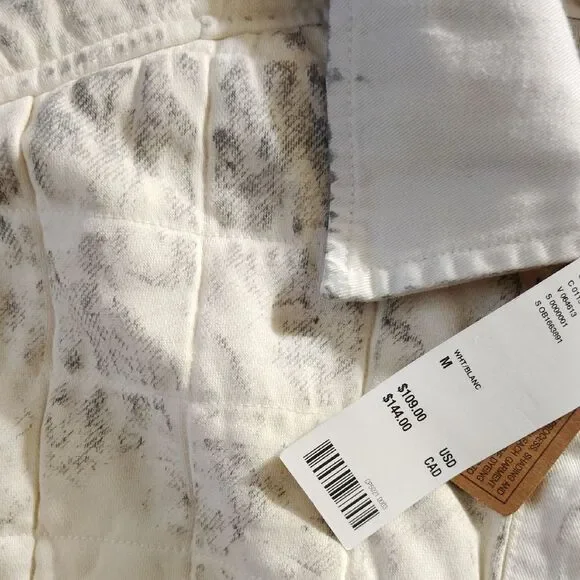 Urban Outfitters Cream Quilted Performance Jacket, Metallic Design, Nwt - Picture 4 of 5